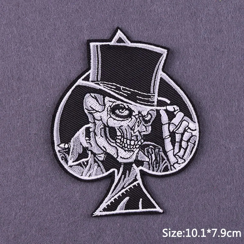 Patch de Bordado Punk - Skull