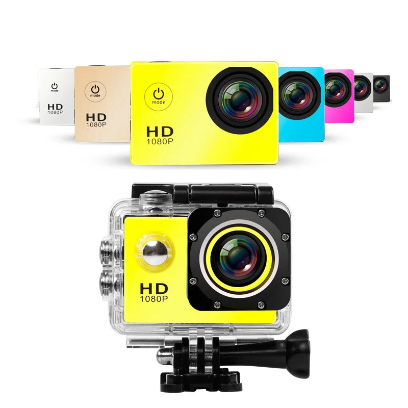 Câmera Esportiva Mini à Prova D'água Full HD 1080P - 140° de Ângulo Super Amplo