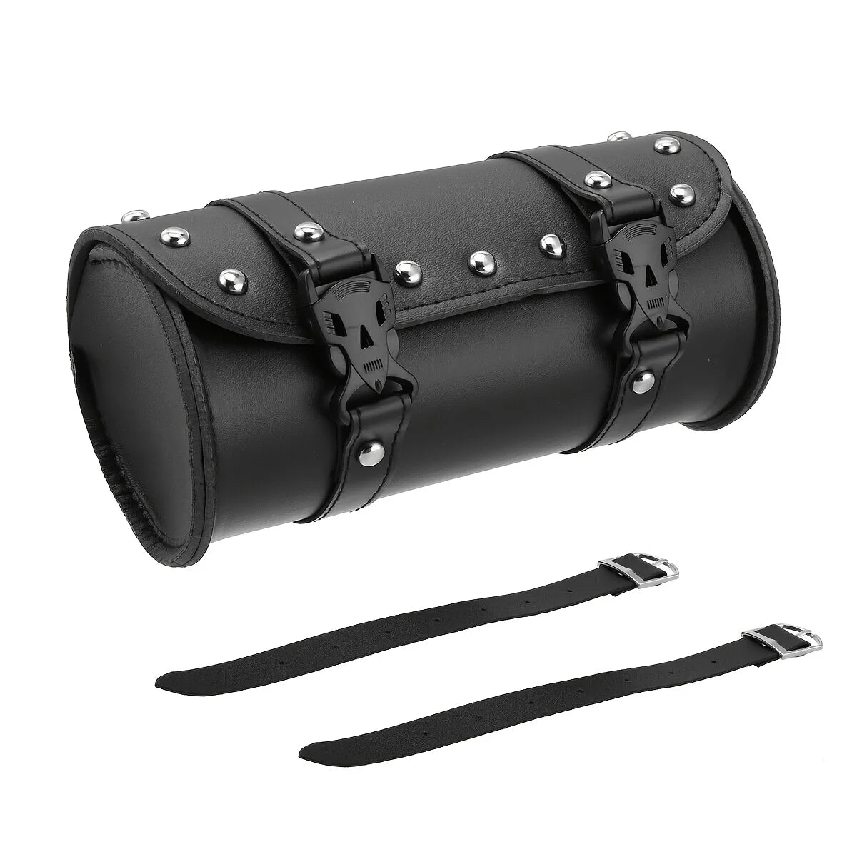 Bolsa de Ferramentas Retro em Couro PU para Motocicleta – Alforge Universal Resistente e à Prova d'Água, Ideal para Garfo Frontal ou Lateral