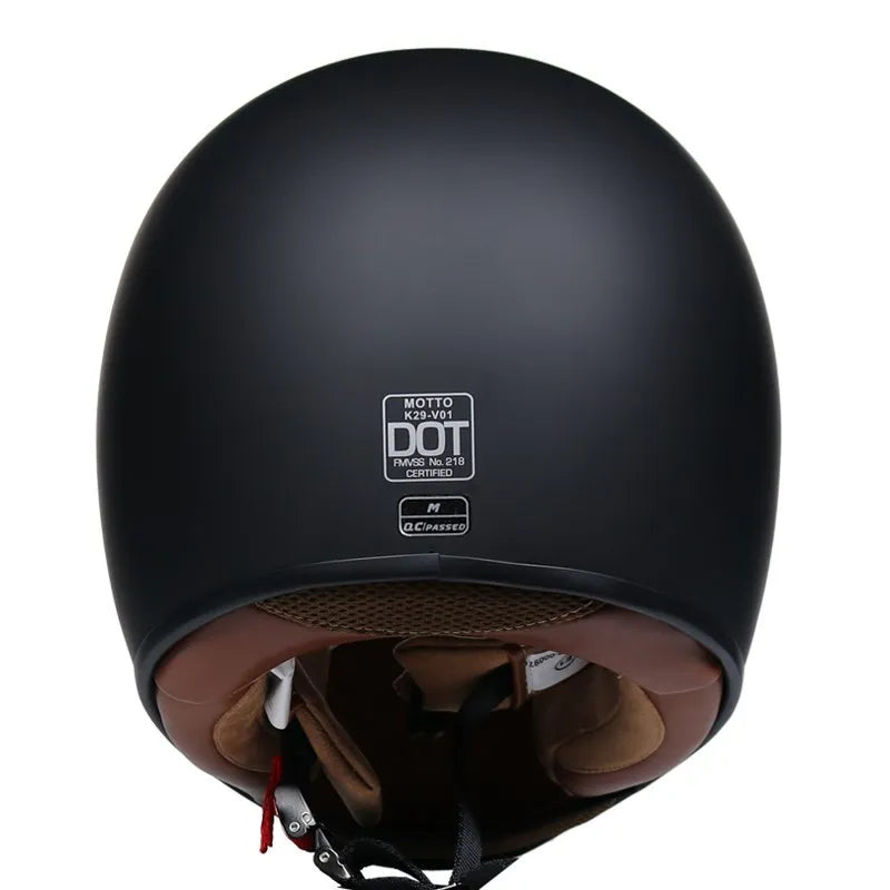Capacete Thompson Full Face Retro para Motociclistas - Estilo Vintage e Chopper