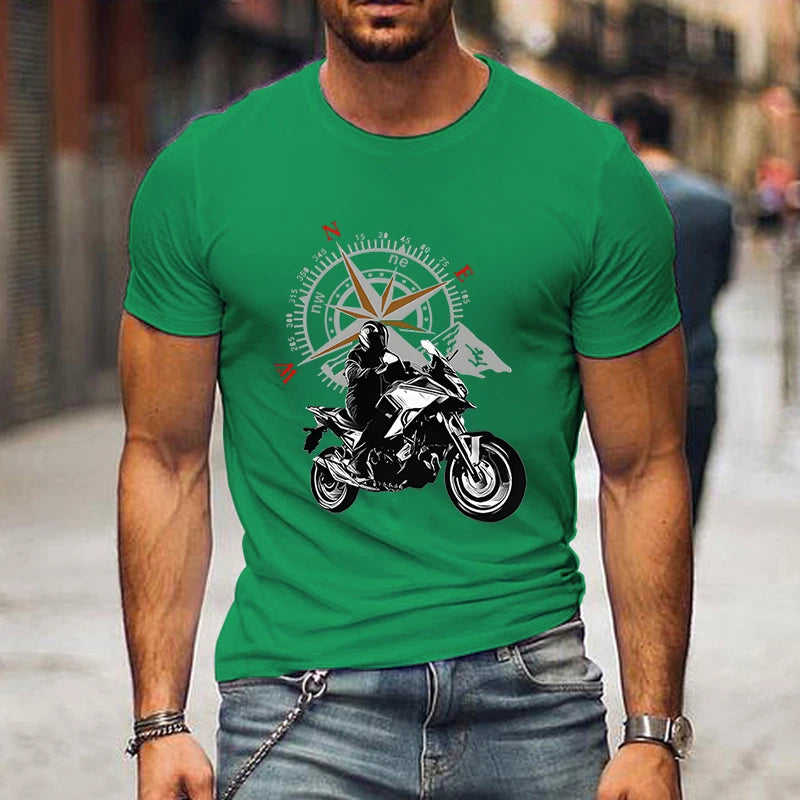 Camiseta Masculina Mountain Motorcycle - Estilo e Aventura para os Amantes de Viagens
