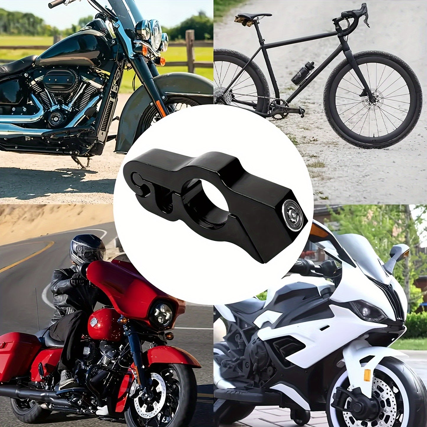 Trava de Segurança para Motos e Bicicletas - Anti-Furto Pesada para Manopla e Acelerador - Proteção para Freio e Embreagem de Motos, Bicicletas e ATVs