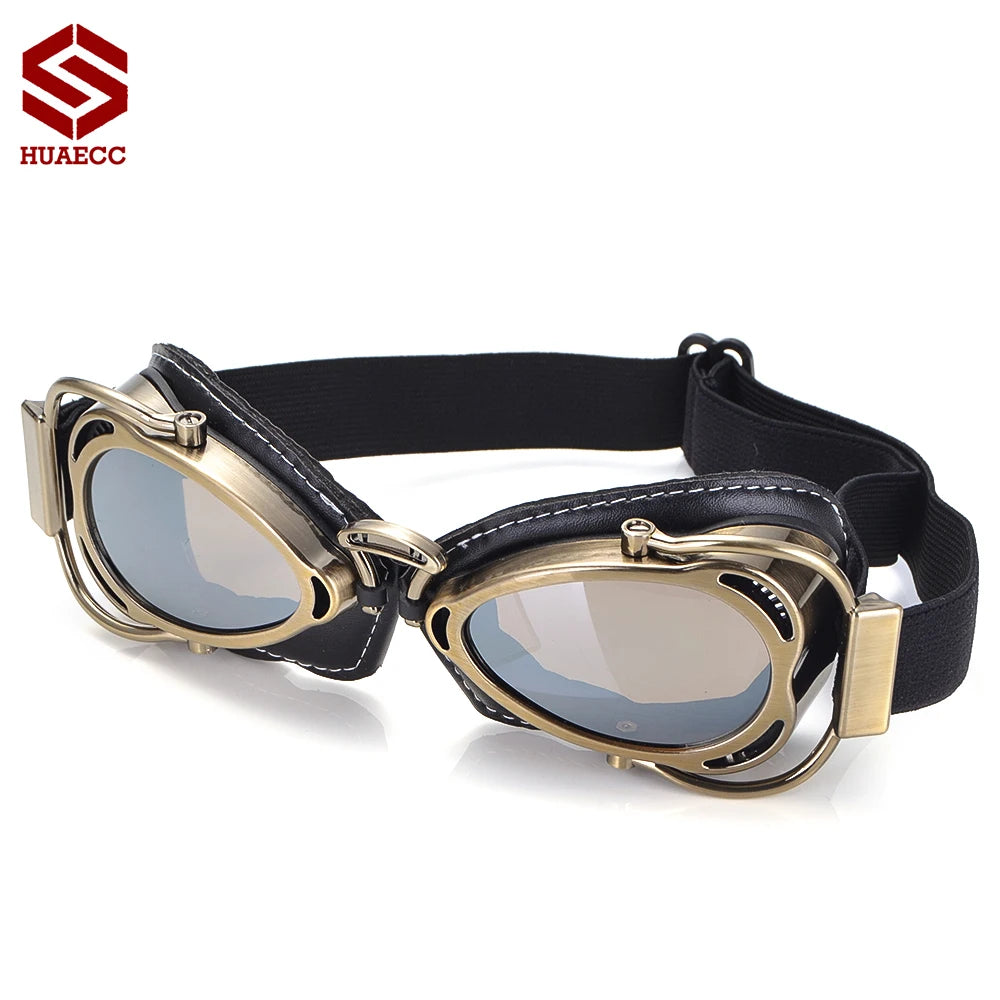 Óculos Retro Vintage para Motociclistas - Proteção e Estilo para suas Aventuras