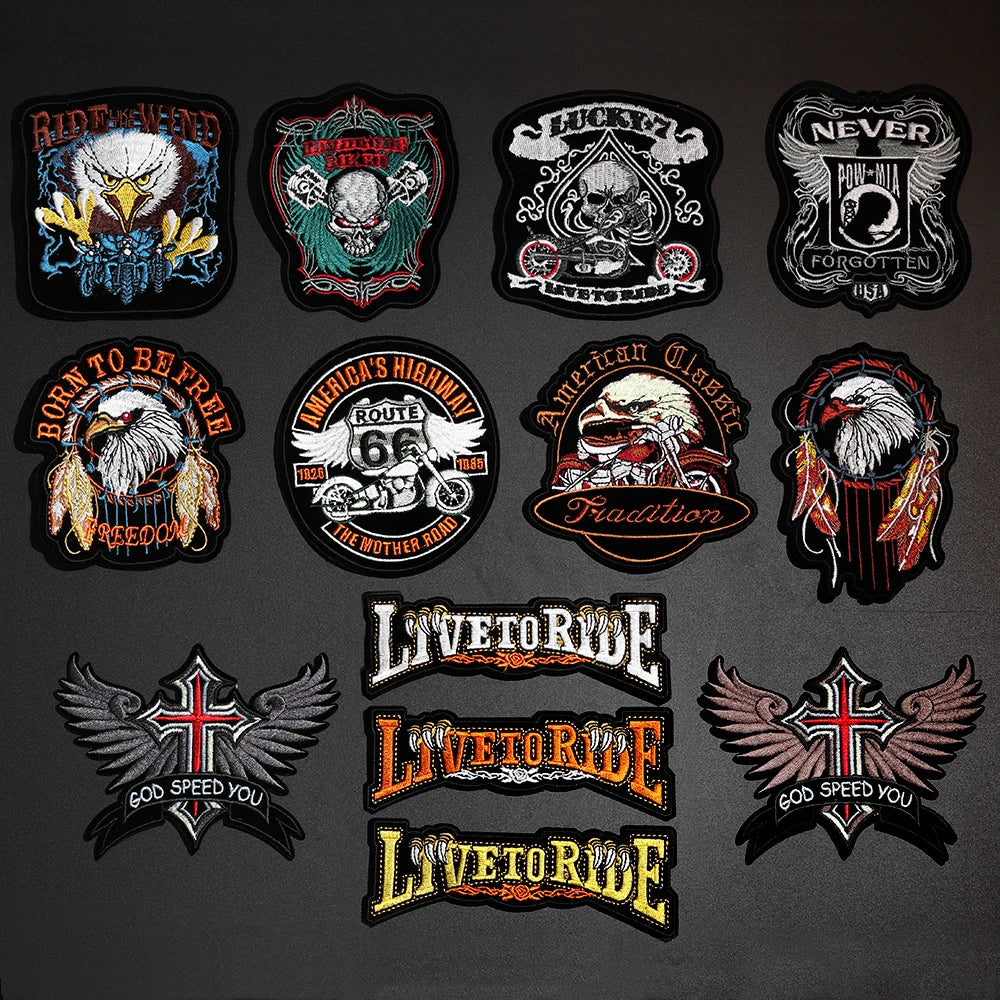 Patch de Bordado Punk Eagle Paw - Live to Ride