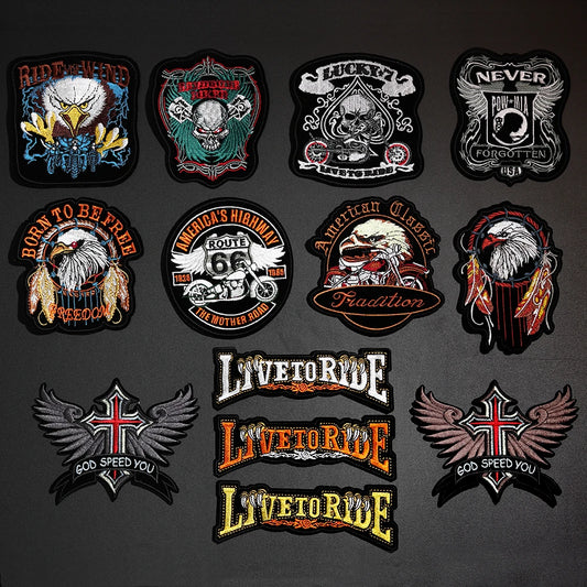 Patch de Bordado Punk Eagle Paw - Live to Ride