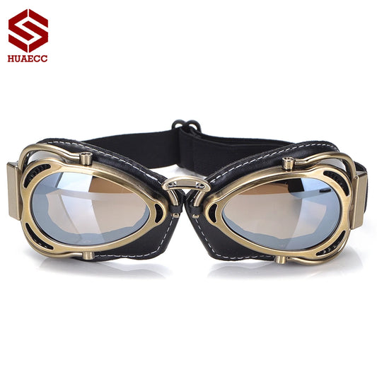 Óculos Retro Vintage para Motociclistas - Proteção e Estilo para suas Aventuras