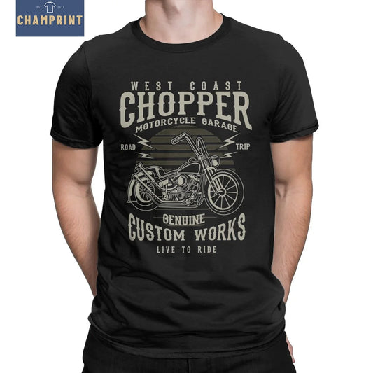 Camiseta Masculina Chopper Custom - Estilo e Conforto para os Apaixonados por Motociclismo