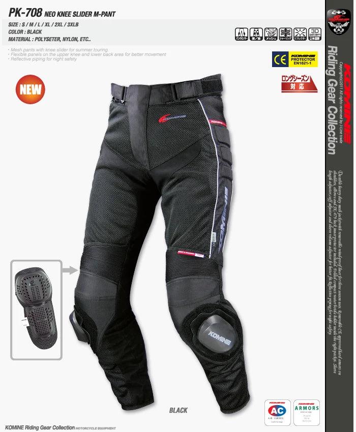 Calça Mesh para Motociclismo PK708 - Conforto e Proteção para Pilotos