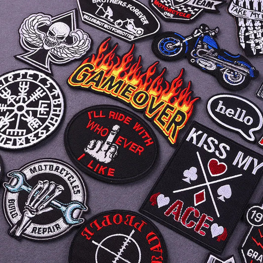 Patch de Bordado Punk - Skull