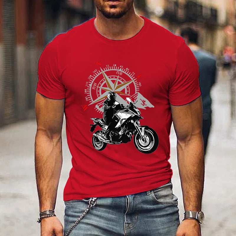 Camiseta Masculina Mountain Motorcycle - Estilo e Aventura para os Amantes de Viagens