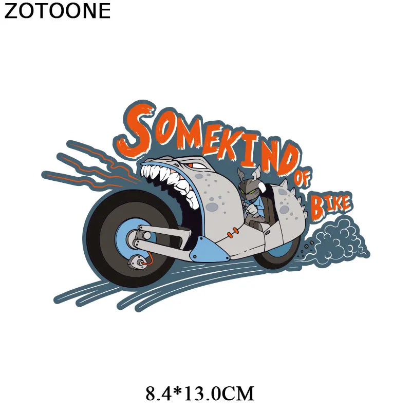 Patch Termoadesivo de Design Luxuoso para Roupas de Motociclistas