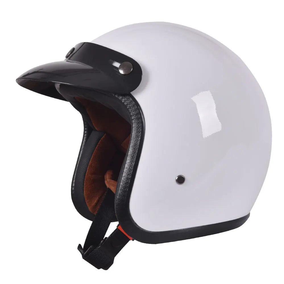 Capacete Retro Open Face 3/4 para Motocicleta