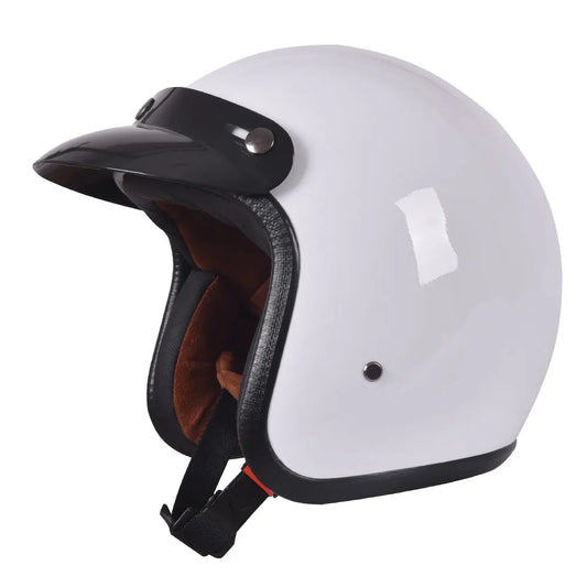 Capacete Retro Open Face 3/4 para Motocicleta