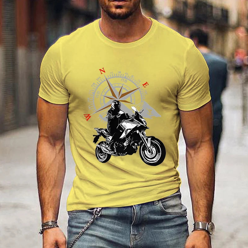 Camiseta Masculina Mountain Motorcycle - Estilo e Aventura para os Amantes de Viagens