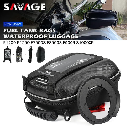 Bolsa de Tanque para Motocicleta - SAVAGE (Compatível com BMW R1250GS, R1200GS, S1000XR, F850GS, e Outros Modelos)