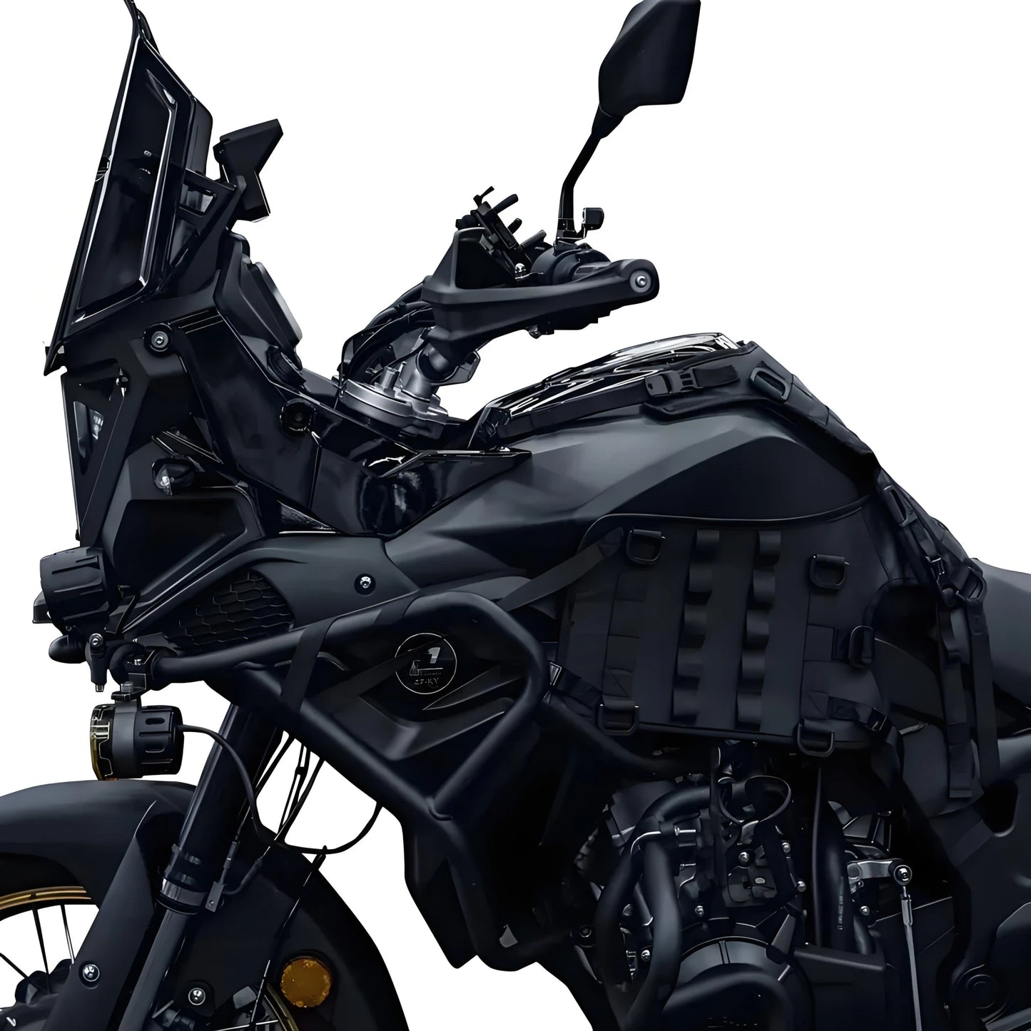 Conjunto de Bagageiro de Tanque de Combustível para Motocicleta