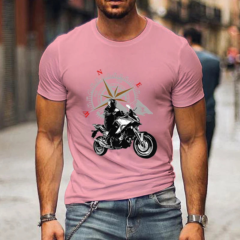 Camiseta Masculina Mountain Motorcycle - Estilo e Aventura para os Amantes de Viagens