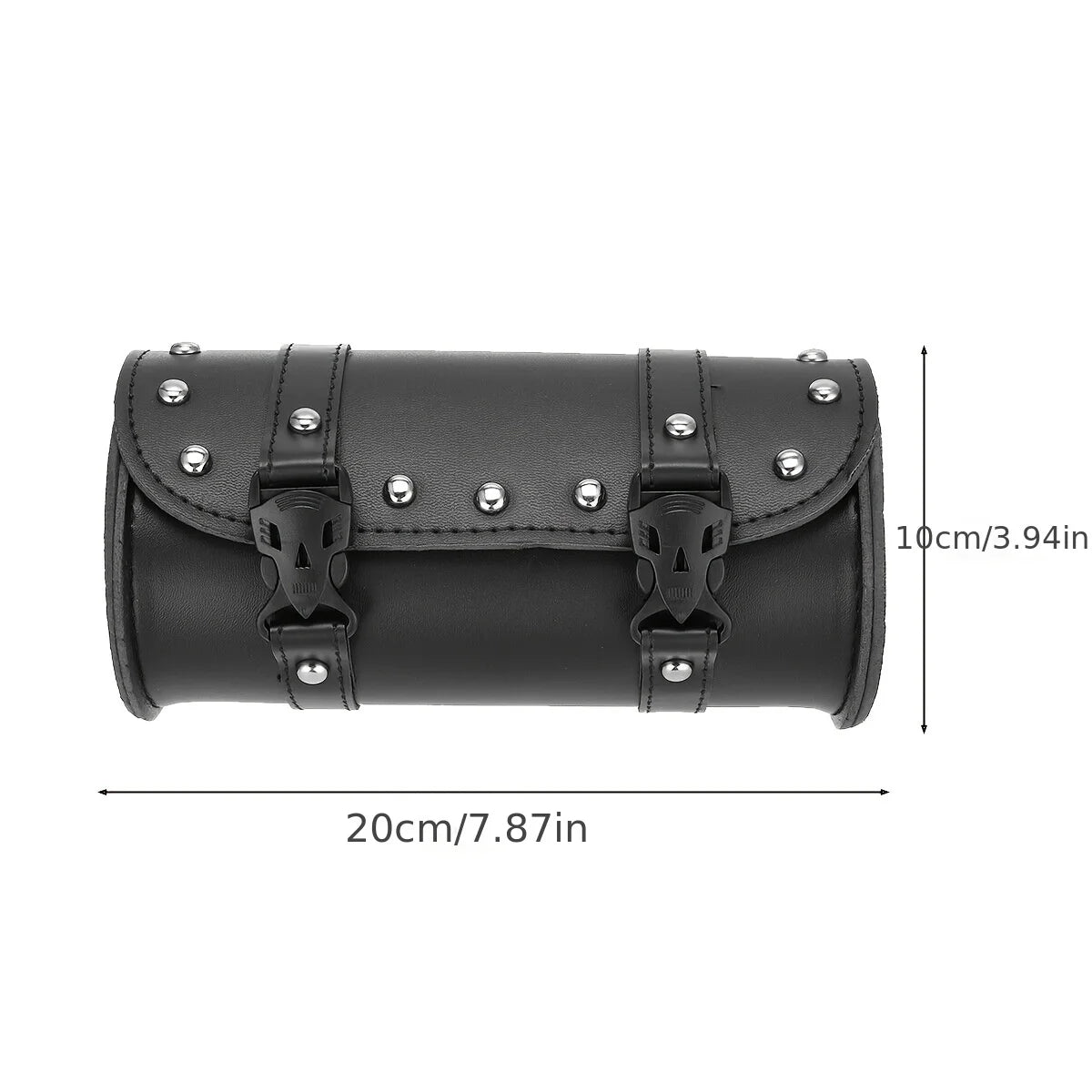 Bolsa de Ferramentas Retro em Couro PU para Motocicleta – Alforge Universal Resistente e à Prova d'Água, Ideal para Garfo Frontal ou Lateral