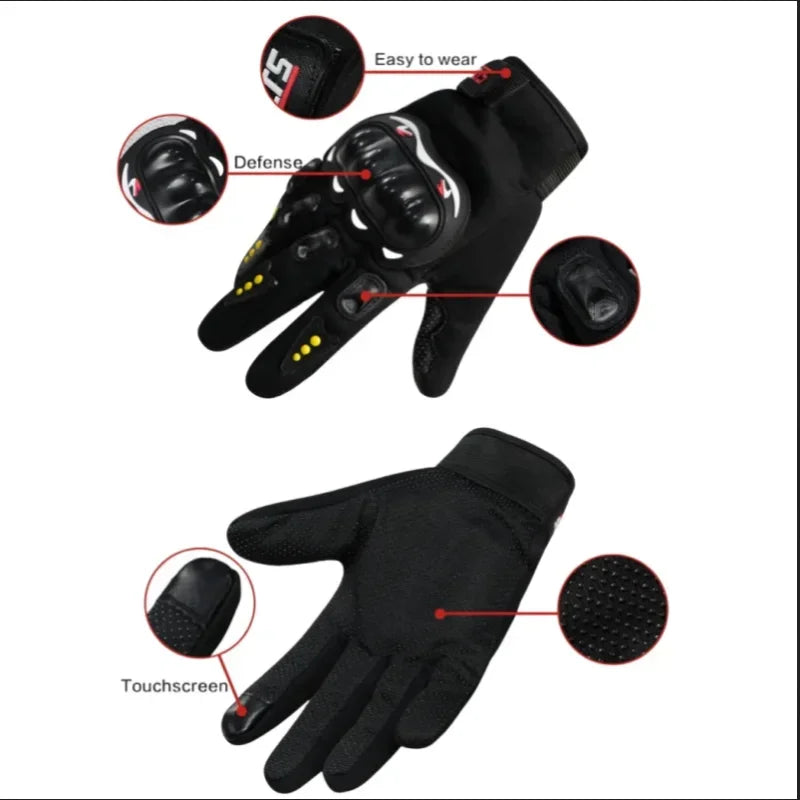 Luvas de Motocicleta de Dedos Completos: Proteção e Estilo para suas Aventura!