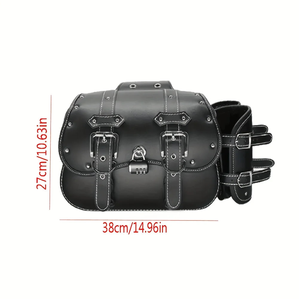 Bolsa Lateral Retro Universal para Moto – Preto/Marrom, Grande Capacidade e Impermeável