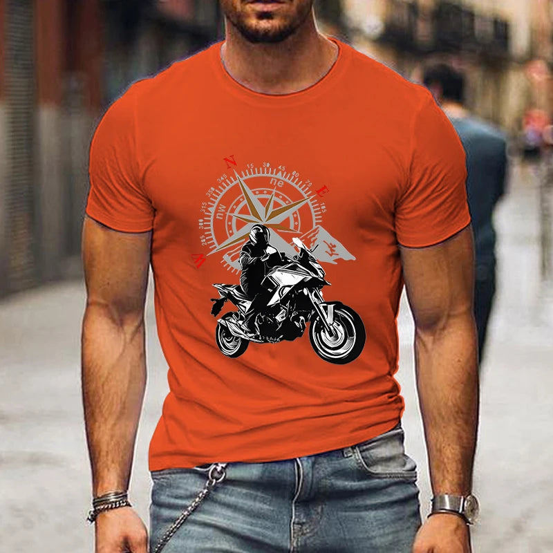 Camiseta Masculina Mountain Motorcycle - Estilo e Aventura para os Amantes de Viagens