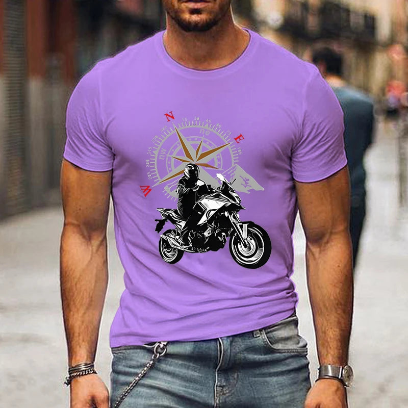 Camiseta Masculina Mountain Motorcycle - Estilo e Aventura para os Amantes de Viagens