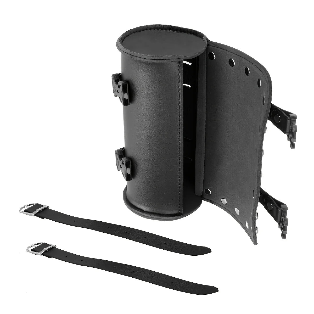 Bolsa de Ferramentas Retro em Couro PU para Motocicleta – Alforge Universal Resistente e à Prova d'Água, Ideal para Garfo Frontal ou Lateral