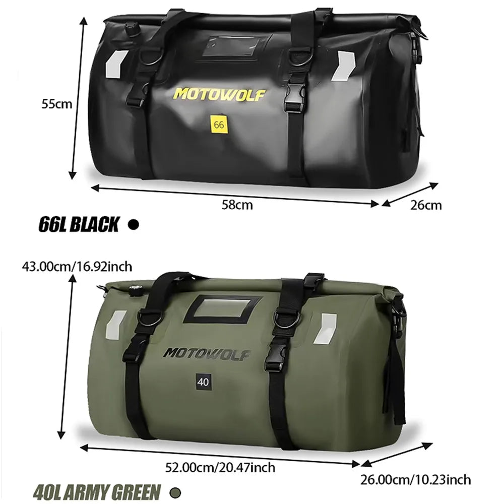 Mochila Impermeável para Motocicleta - 40L/66L