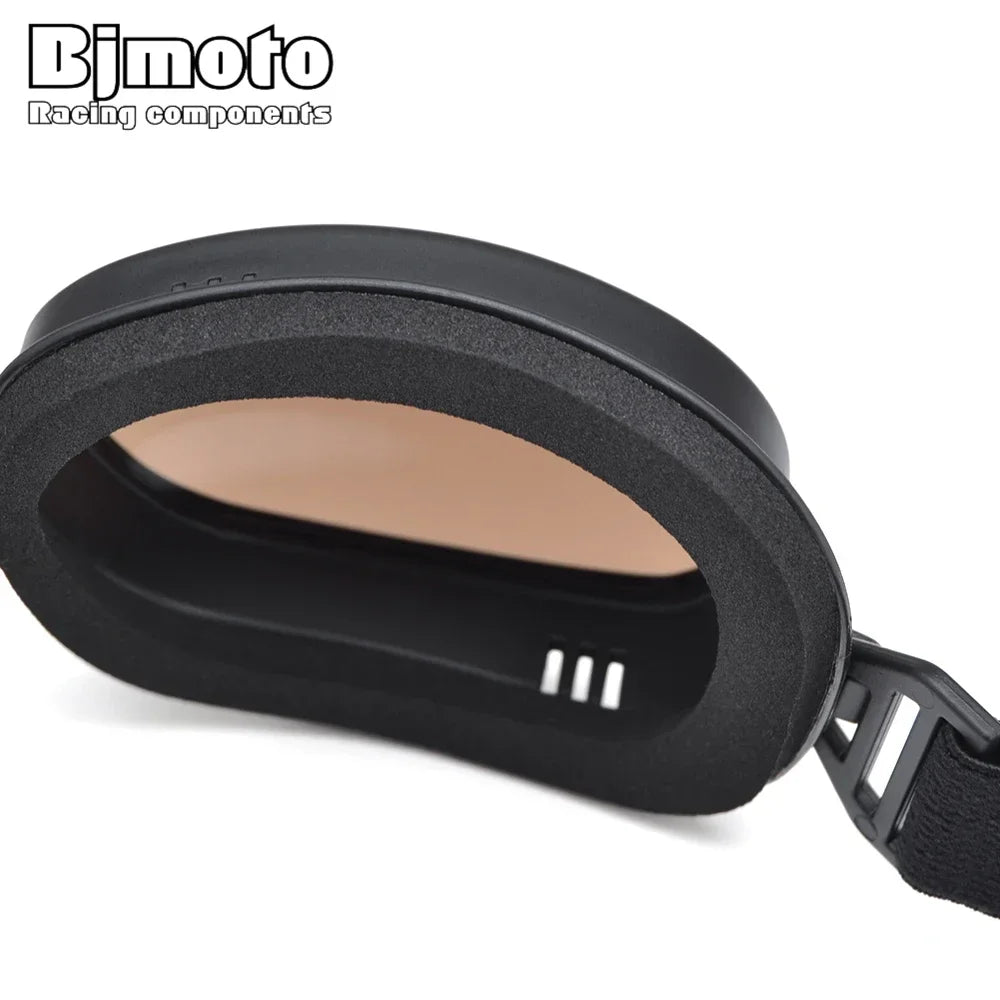 Óculos Vintage Dobráveis para Capacete de Motocicleta - Proteção para Pilotos de Scooter, Dirt Bike, ATV e UTV