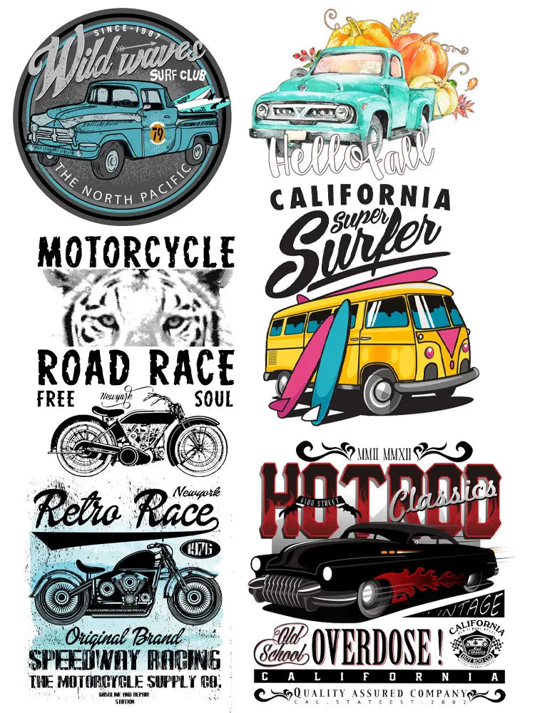 Patch Termoadesivo de Design Luxuoso para Roupas de Motociclistas