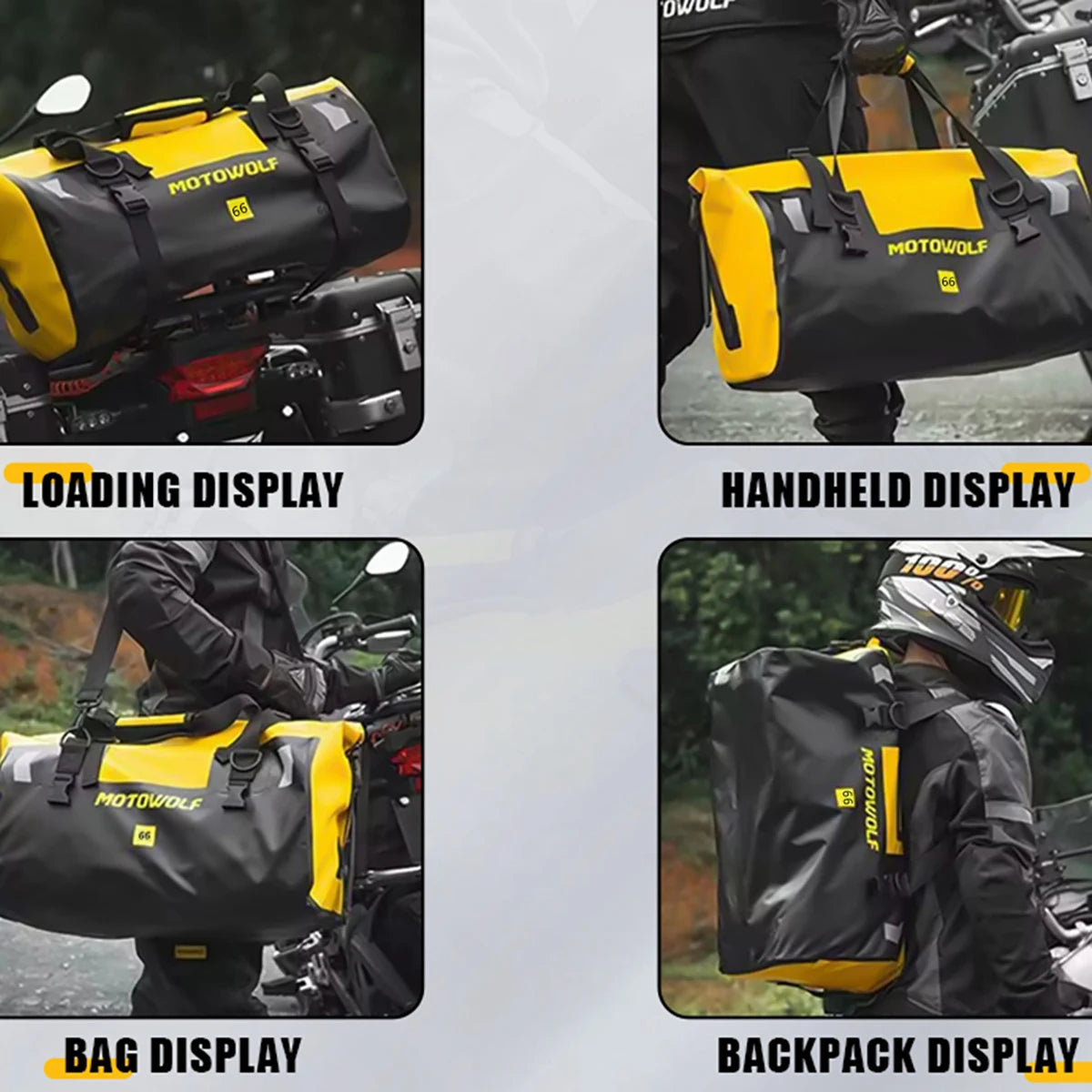 Mochila Impermeável para Motocicleta - 40L/66L