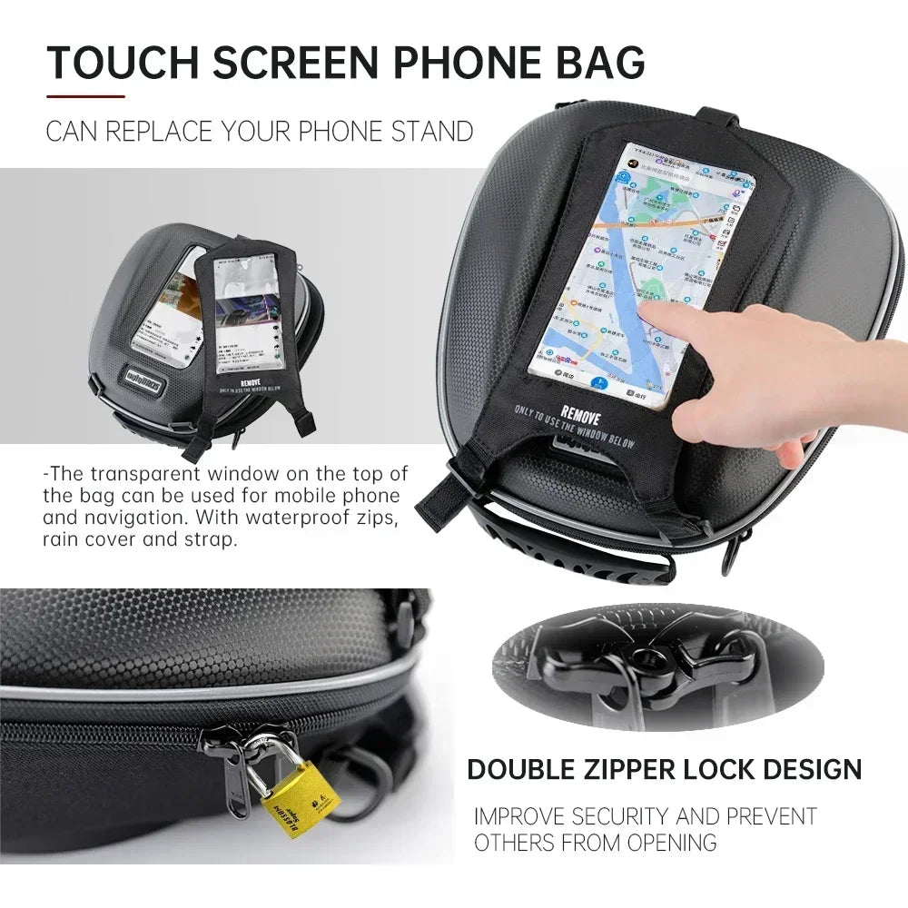Bolsa de Tanque para Motocicleta - SAVAGE (Compatível com BMW R1250GS, R1200GS, S1000XR, F850GS, e Outros Modelos)