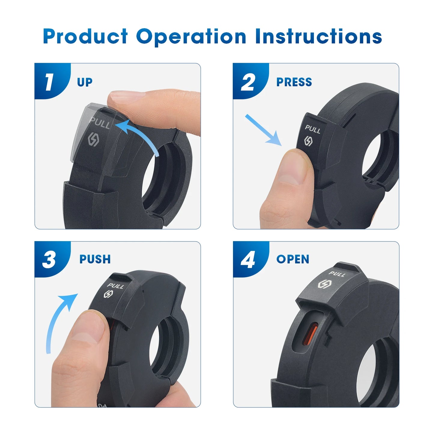 Carregador USB de Moto QC3.0 com Suporte para Guidão - À Prova d'Água e Carregamento Rápido
