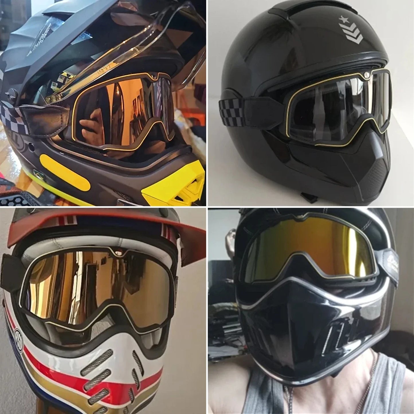 Óculos de Proteção Multiuso para Motociclistas - Versatilidade e Estilo