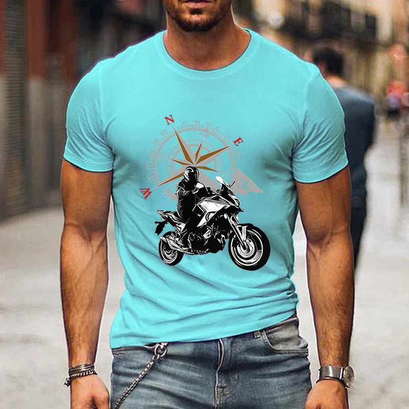 Camiseta Masculina Mountain Motorcycle - Estilo e Aventura para os Amantes de Viagens