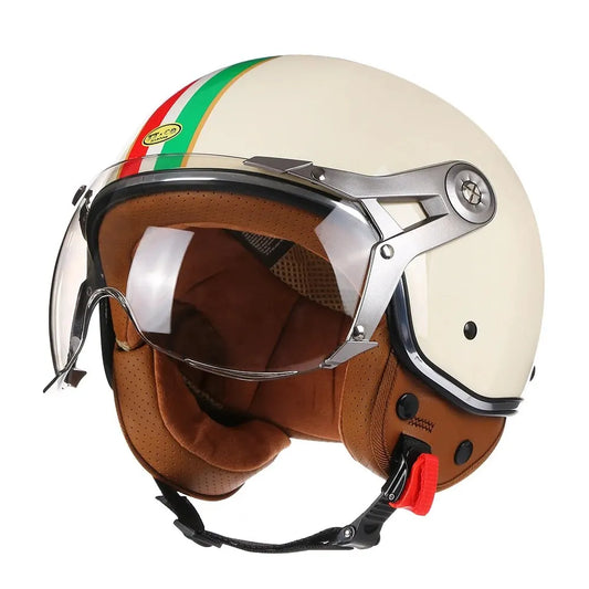 Capacete Vintage TT&COCASCOS - Jet com Visor