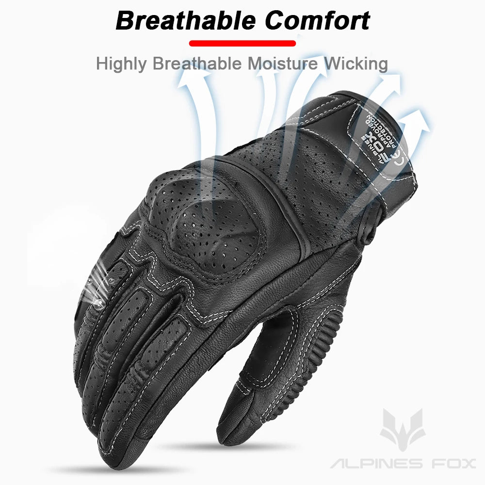 Luvas de Couro Vintage para Motocicleta: Estilo Clássico e Proteção Afiada!