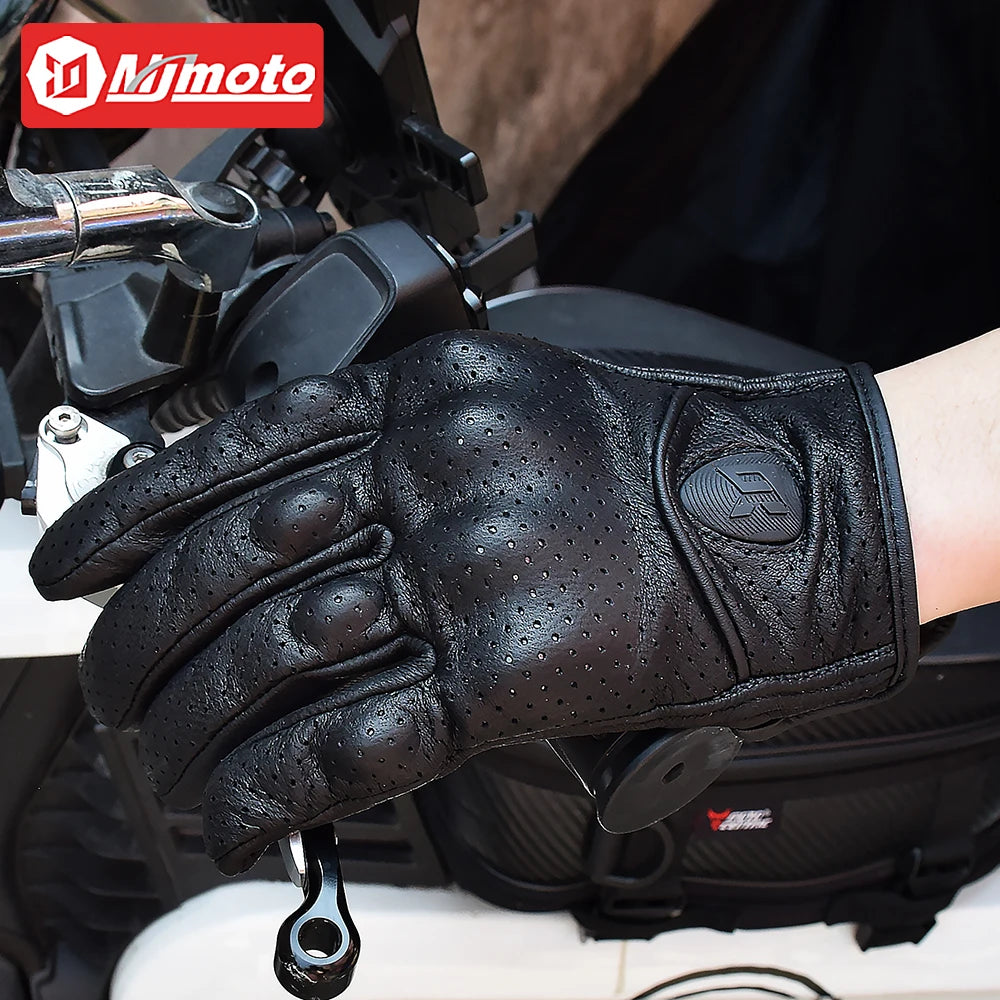 Luvas de Motocicleta Vintage Black: Estilo Clássico e Performance Superior