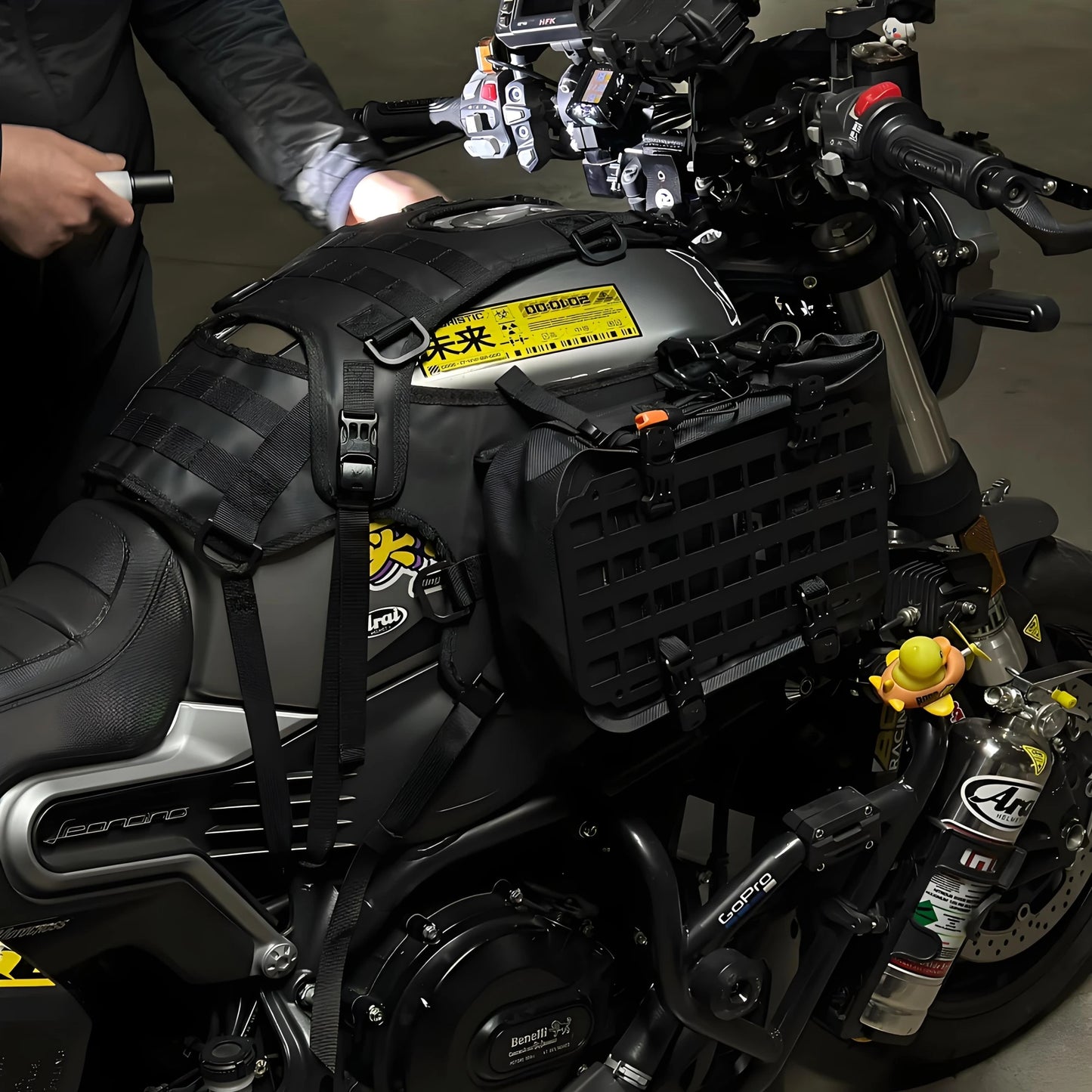 Conjunto de Bagageiro de Tanque de Combustível para Motocicleta
