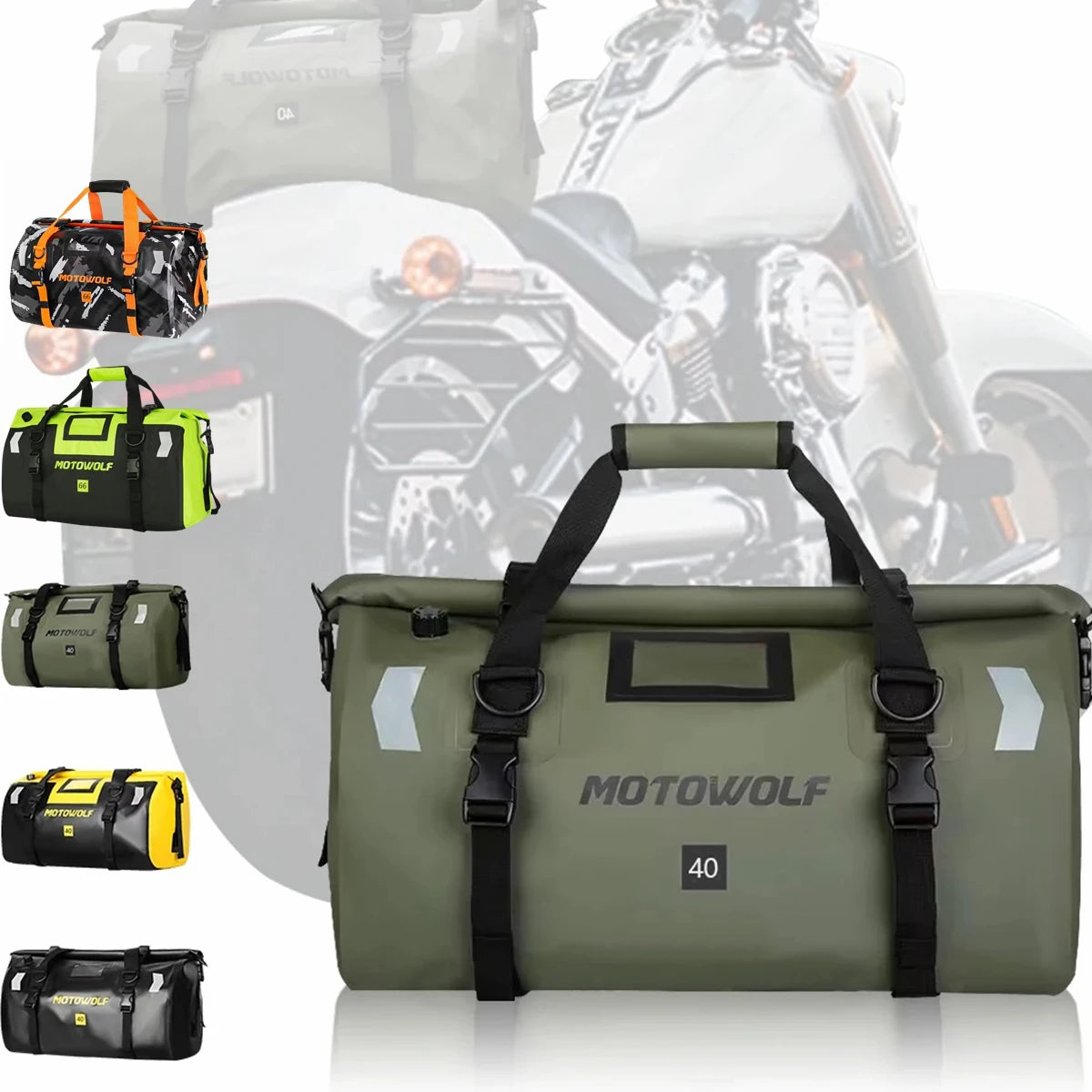Mochila Impermeável para Motocicleta - 40L/66L