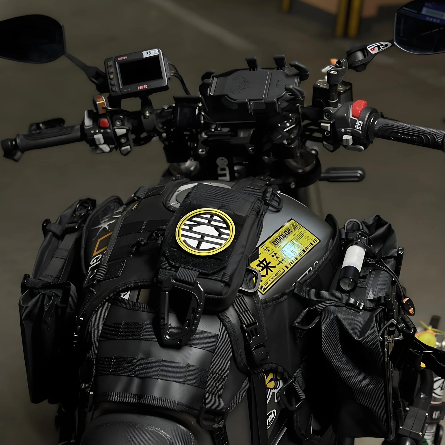 Conjunto de Bagageiro de Tanque de Combustível para Motocicleta