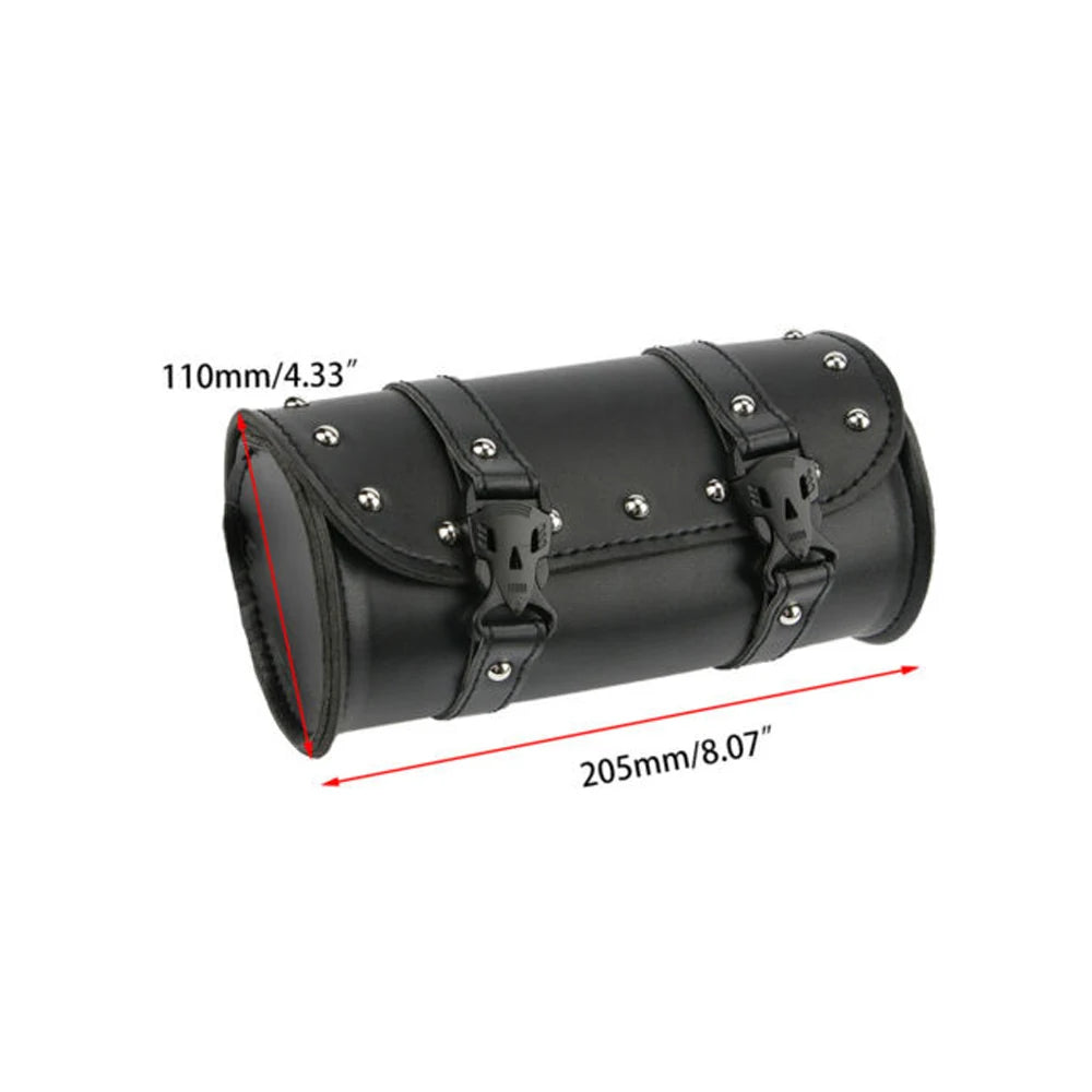 Bolsa de Ferramentas para Garfo Dianteiro de Motocicleta - Universal para Guidão, Compatível com Harley, Kawasaki, Yamaha, Dyna, Softail
